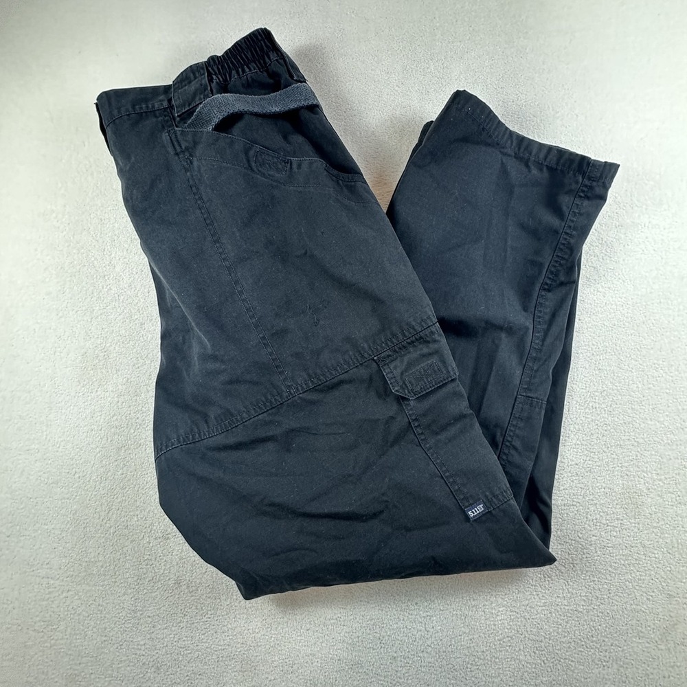5.11 Tactical Ripstop Cargo Pants Mens 38 Black Outdoor Work Utility Nylon